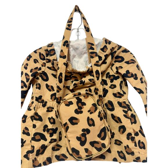 Max Studio Kids Leopard Hooded Jacket + Matching Mini Crossbody – XS / 4 - Picture 4 of 7